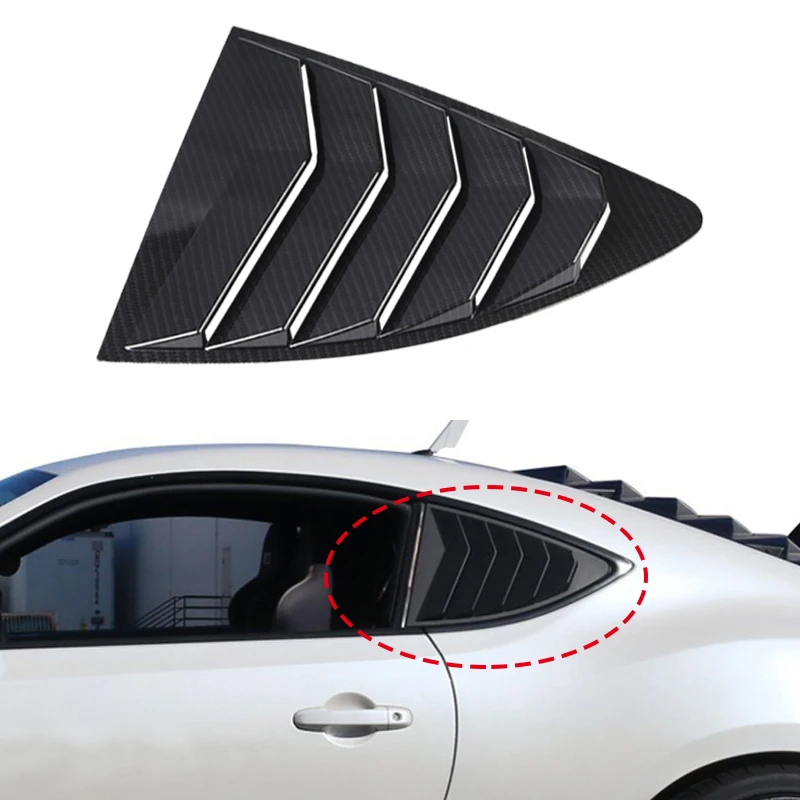 

Black Style Rear Quarter Window Louver ABS Fit For 2013-18 Scion FRS Subaru BRZ Toyota 86