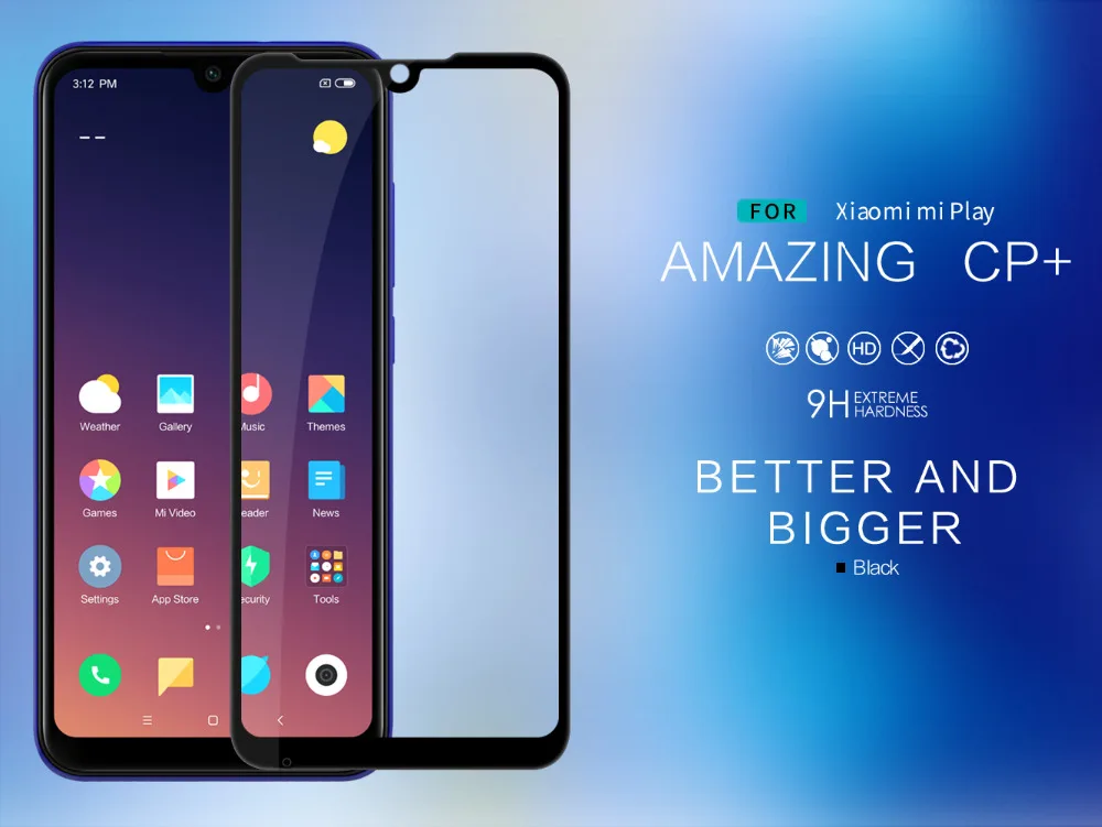 Защитная пленка для экрана Nillkin CP+ 2.5D из закаленного стекла с полным покрытием для Xiaomi Mi Play