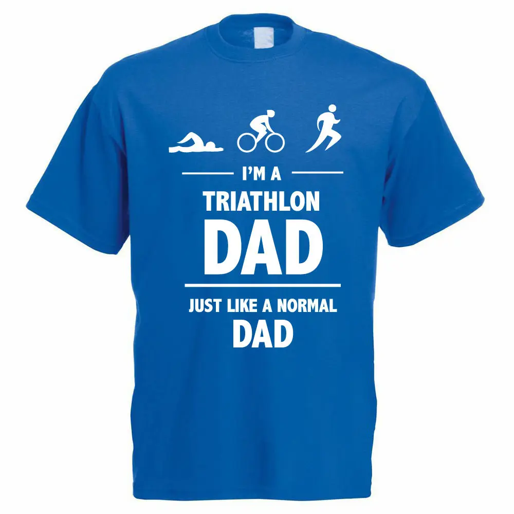 Модная повседневная мужская футболка I'm A Triathlon Dad рубашка триатлера дня отца
