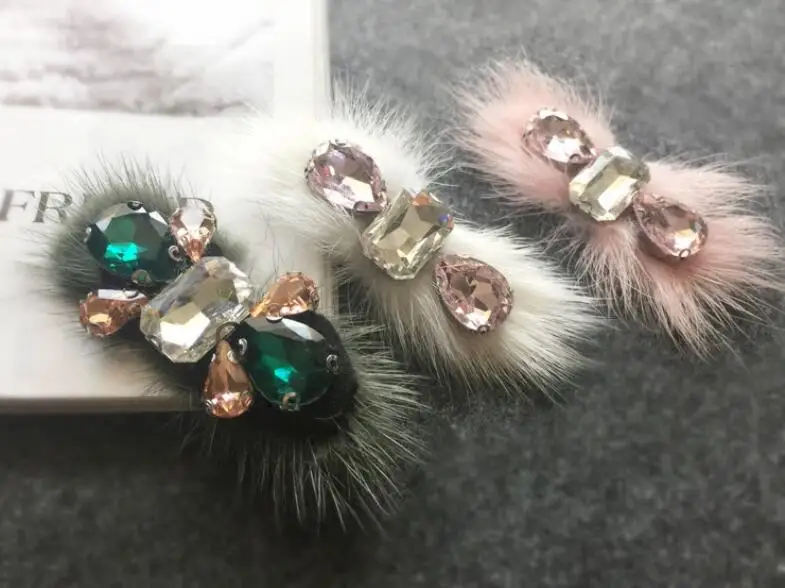 1 шт. брошь из кроличьего меха | Дом и сад