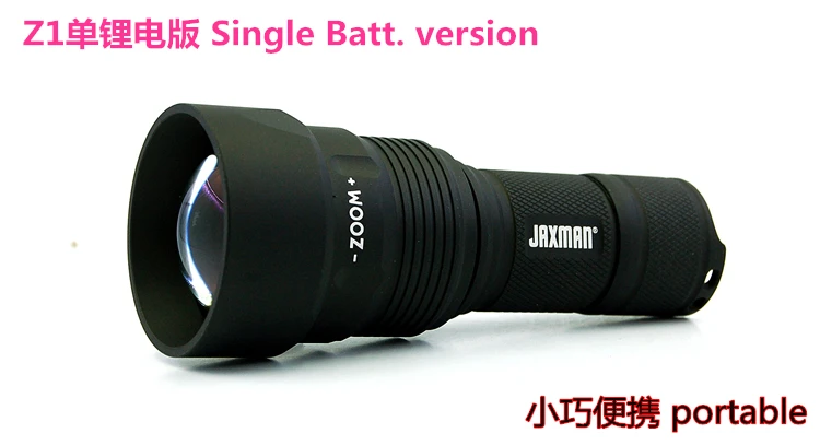 JAXMAN Z1 поворотный оптический зум фонарь с AR покрытием стекло линзы CREE XML2 26650 flahligth