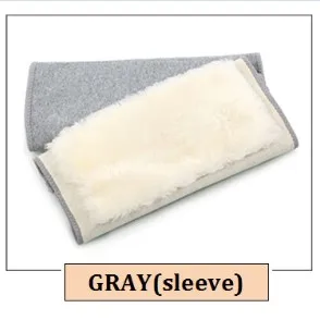 GRAY sleeve type Зимние теплые шерстяные гетры для защиты колена, облегчающие боль коленные чашечки, предотвращающие артрит, шерстяные теплые наколенники для мужчин и женщин, 1 пара - Цвет: GRAY sleeve type