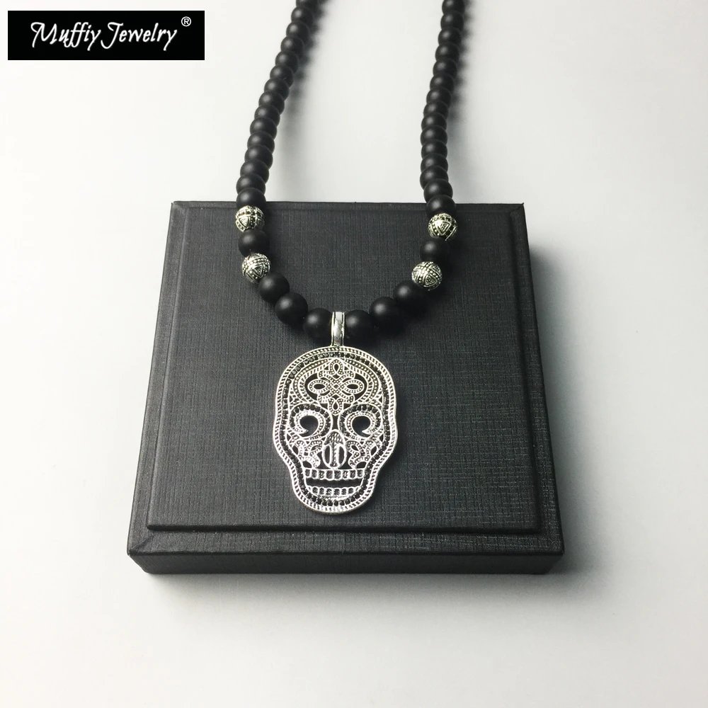 Ожерелье со скелетом из черного циркония в европейском стиле подвеска виде