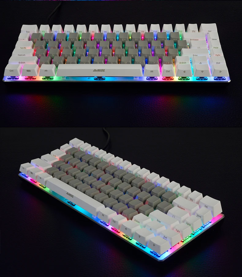 Новое поступление Ajazz AK33 ABS боковая резьба белый/серый/черный Колпачки 82 клавиши для механической игровой клавиатуры переключатели