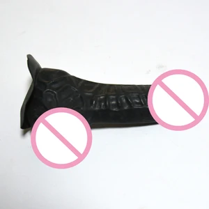 Уникальный фетиш черный презерватив из натурального латекса чехол для пениса экзотические аксессуары