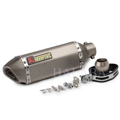 AKRAPOVIC выхлопная мото rcycle труба универсальный глушитель дБ убийца escape мото питбайк nmax crf 230 cb650f Кафе racer aerox triumph - Цвет: E