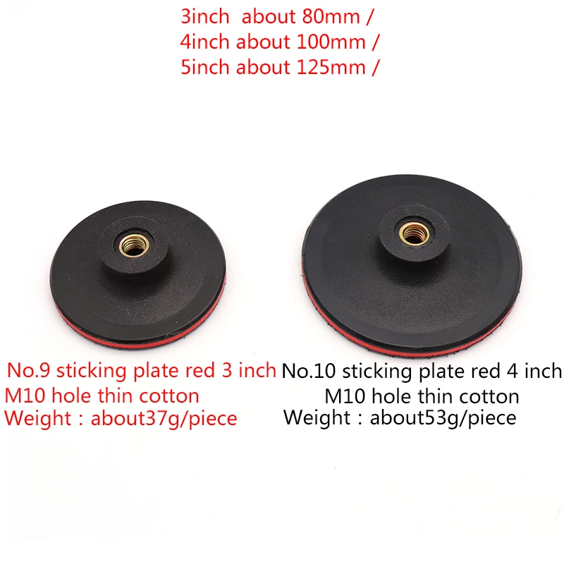1 шт. 3/4/5/6 дюймов нить наждачная бумага коврик на присосках M10 M14 M16 экстравагантная