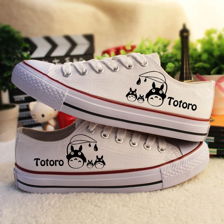Обувь с ручной росписью Totoro Женская Повседневная теннисная обувь низкой