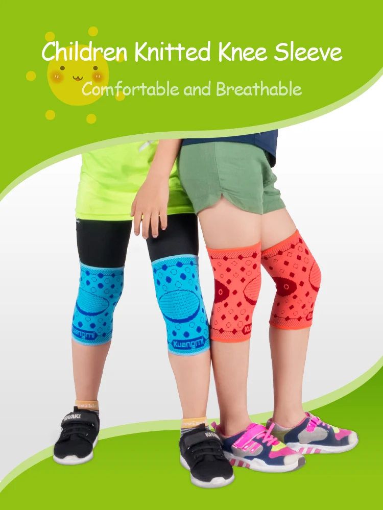 Kuangmi 1 пара Детские наколенники эластичные наколенники Спортивные Поддержка предотвратить ребенка от травмирования дети сжатия