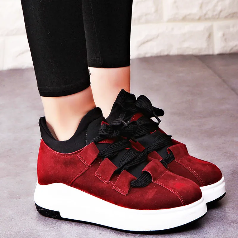 Fooraabo/брендовые весенне-осенние кроссовки на платформе для женщин удобная