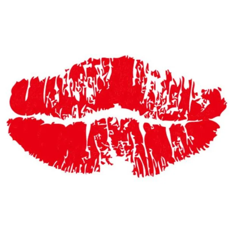 

Flower PVC Patch Red lips deal with it Clothes Heat Transfer Printing T shirt women iron on patches for clothing girl Stickers