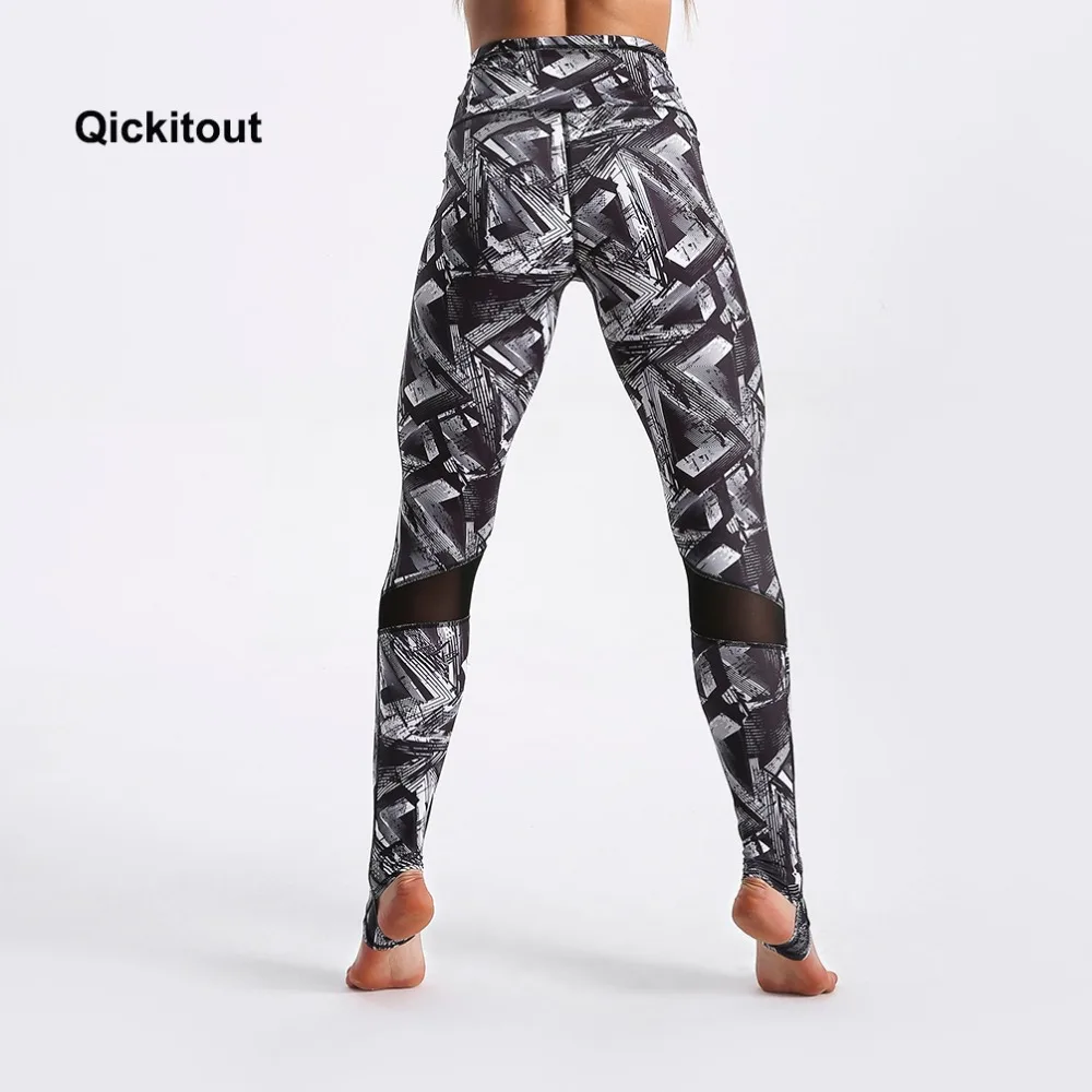 

Women Stirrup Leggings Printed Mesh Patchwork Fitness Pants Hot Summer Long Leggings Dancing Workout 2018 Sexy Pants