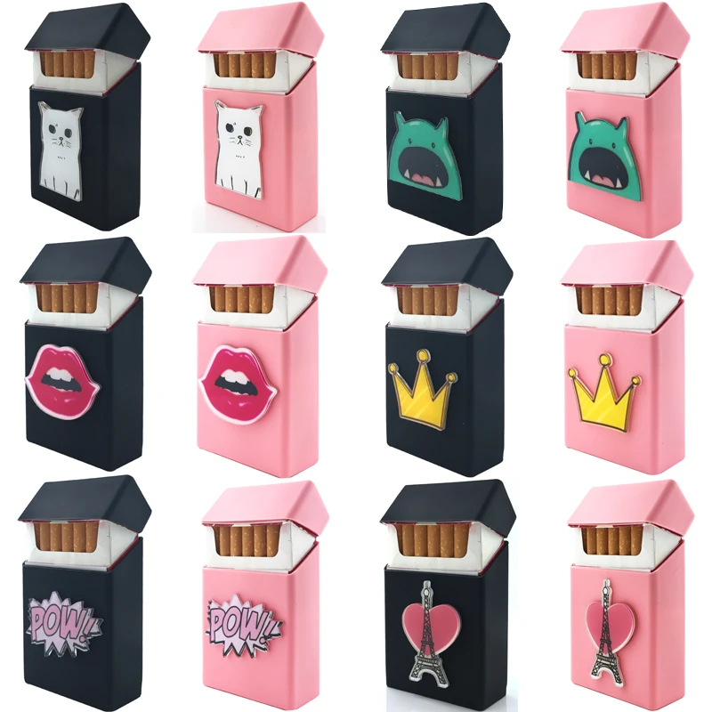 Новый милый 3D значок силиконовая сигаретная коробка чехол для сигарет