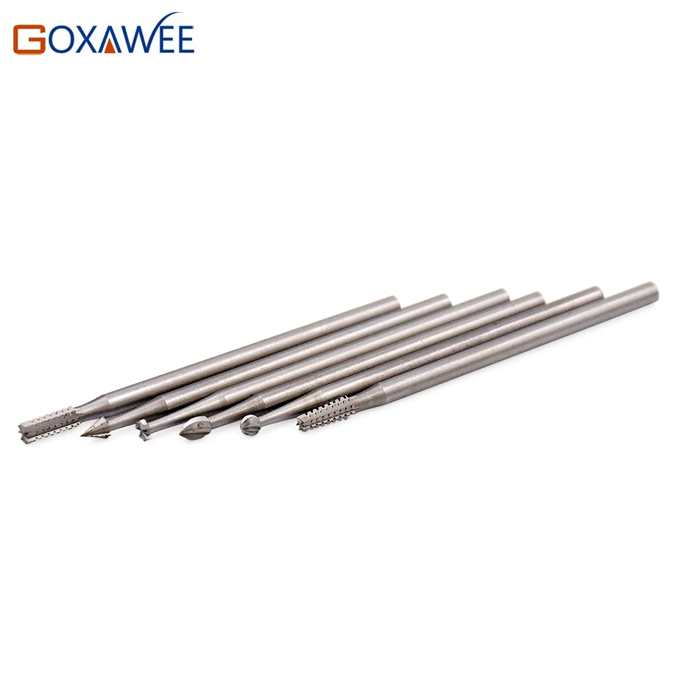 GOXAWEE Mini Rotary Tools Steel Burs Abrasive For Dremel Accessory Drill Accessories 009# / 014# 018# 023# | Инструменты