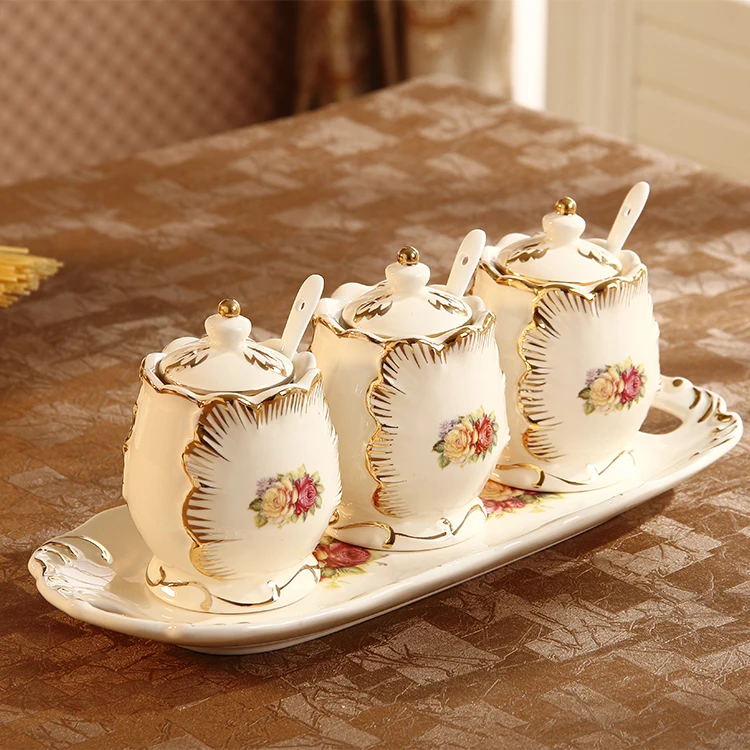 Европейская Золотая бутылка трехкомпонентный керамический горшок коробка для