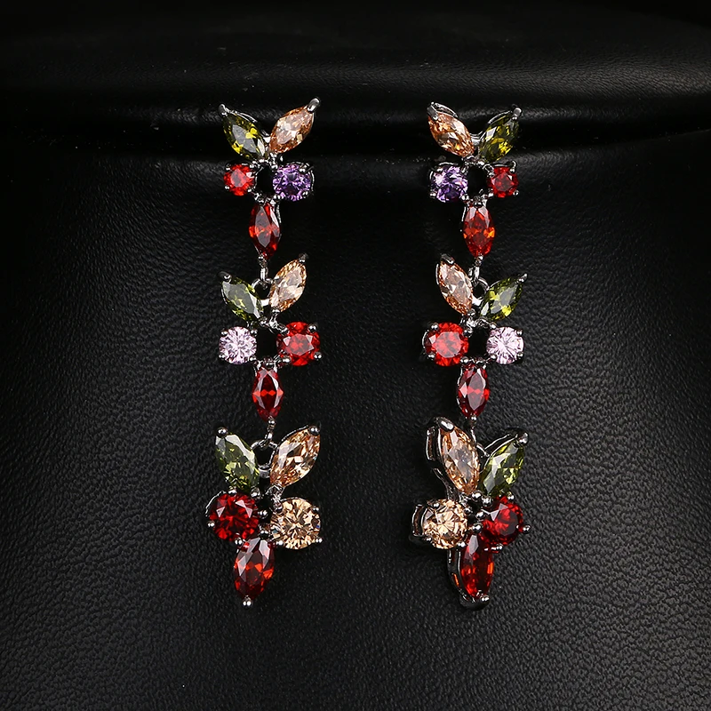 Серьги Emmaya с цирконами женские модные ювелирные украшения для вечеринок яркие