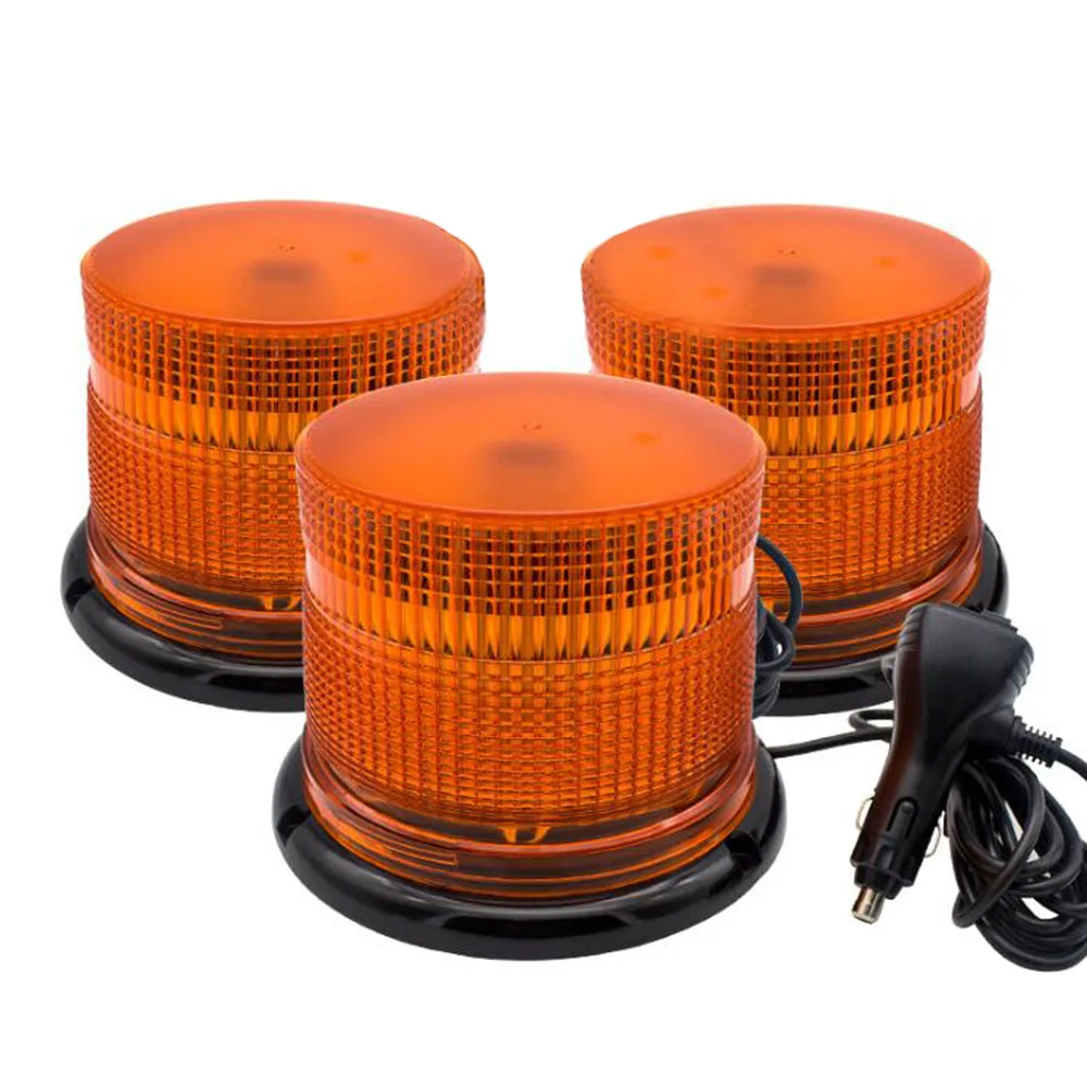 

DC12-24V COB Traffic Warning Light Highlight Stroboscopic Rotating Strobe Light Forklift Engineering Roof Emergency Light Yellow