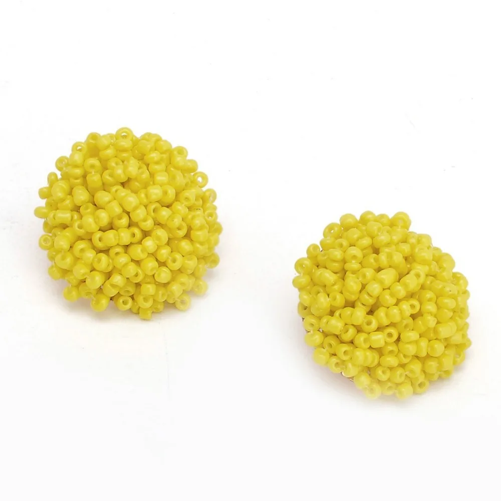 Ювелирные изделия BK ручной работы из полимерных бусин серьги гвоздики с