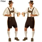 Костюм для Октоберфеста Lederhosen, баварский, Октоберфест, Немецкий фестиваль, Хэллоуин, мужские костюмы для пива размера плюс M-XXXL