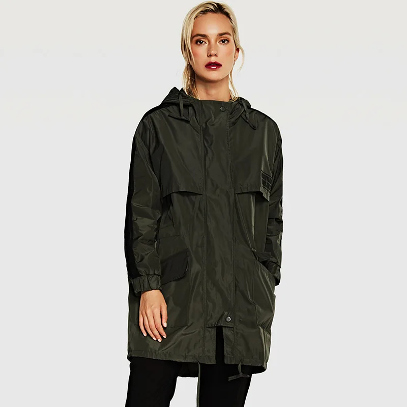 2019 осенний костюм платье для досуга даже шляпа ветровка легкое длинное