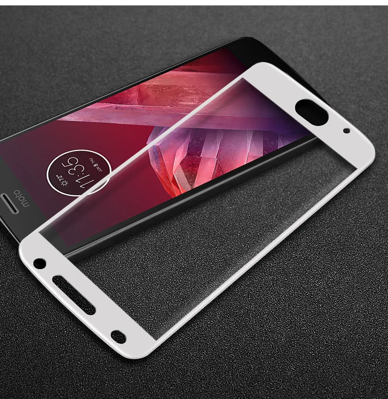 Закаленное стекло с полным покрытием для Motorola Moto Z2 Play Защитная пленка экрана