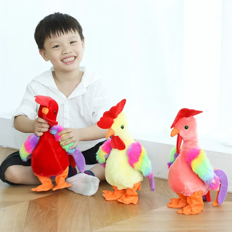 Робот курица игрушки для домашних животных Электронный кричащий петух