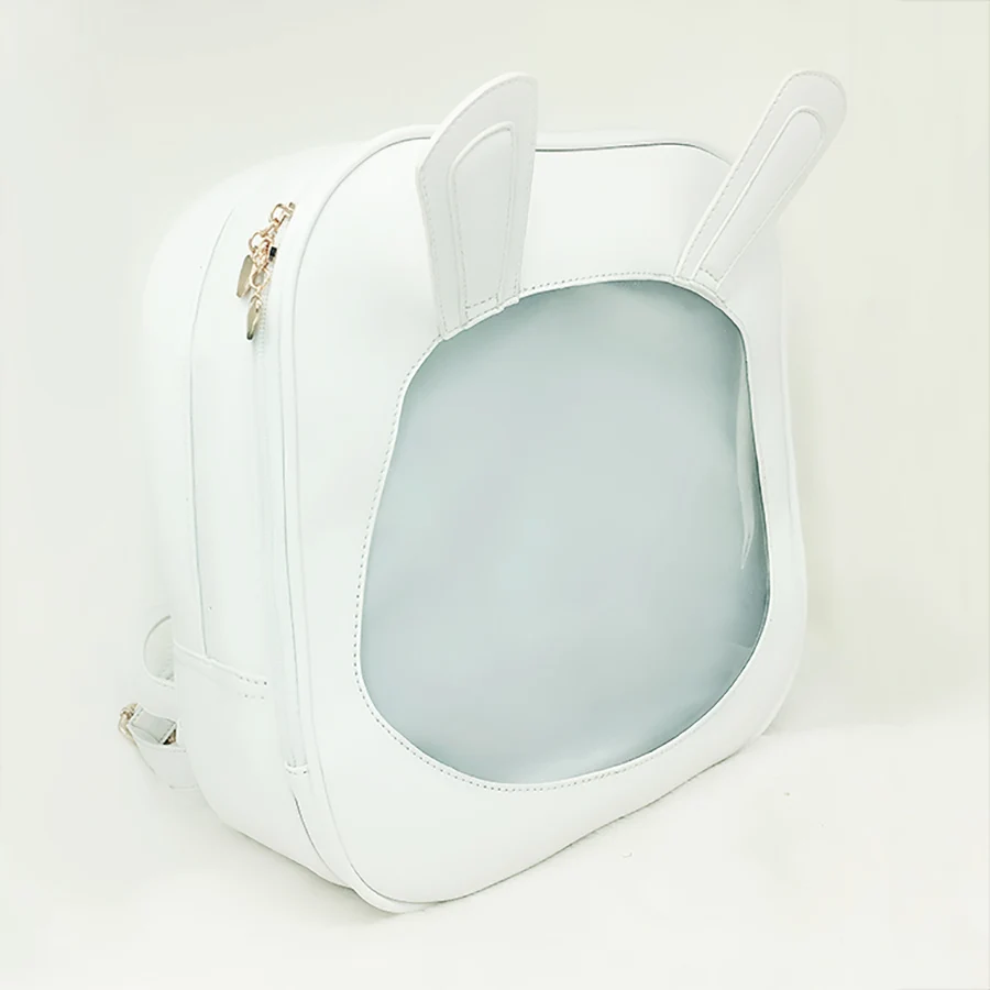 Прозрачные женские рюкзаки с милыми заячьими ушками книжные сумки каваи