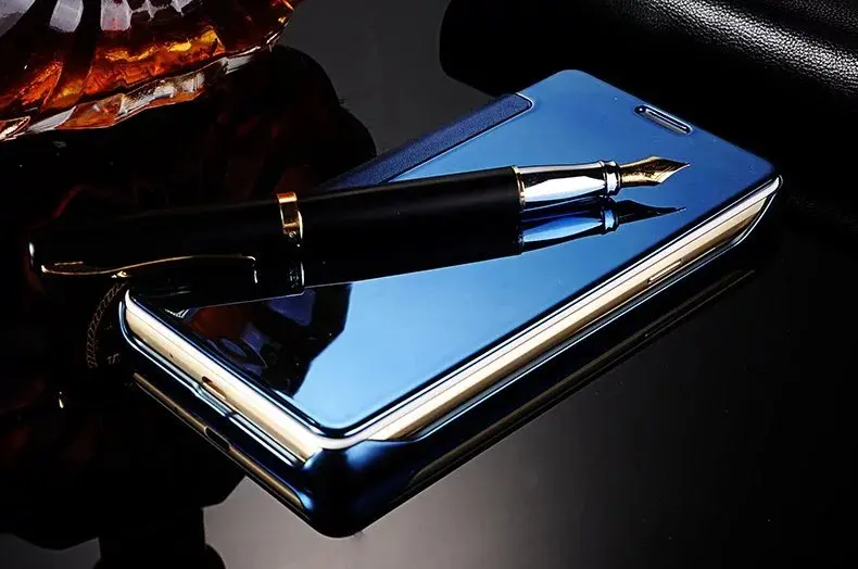 Leanonus зеркальное покрытие PC Флип Чехол Smart Clear View кожаный чехол для samsung Galaxy J310 J510 J710 J3 J5 J7 Капа