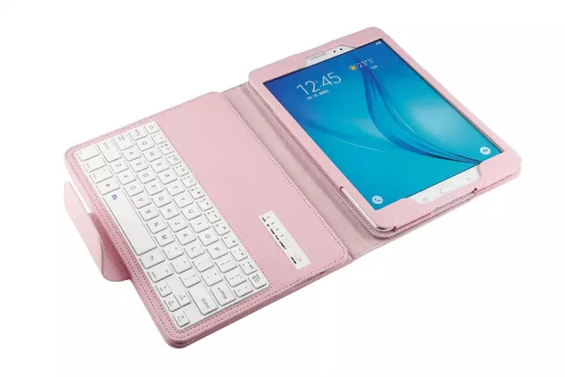 Беспроводная Bluetooth клавиатура + защитный смарт чехол из искусственной кожи для