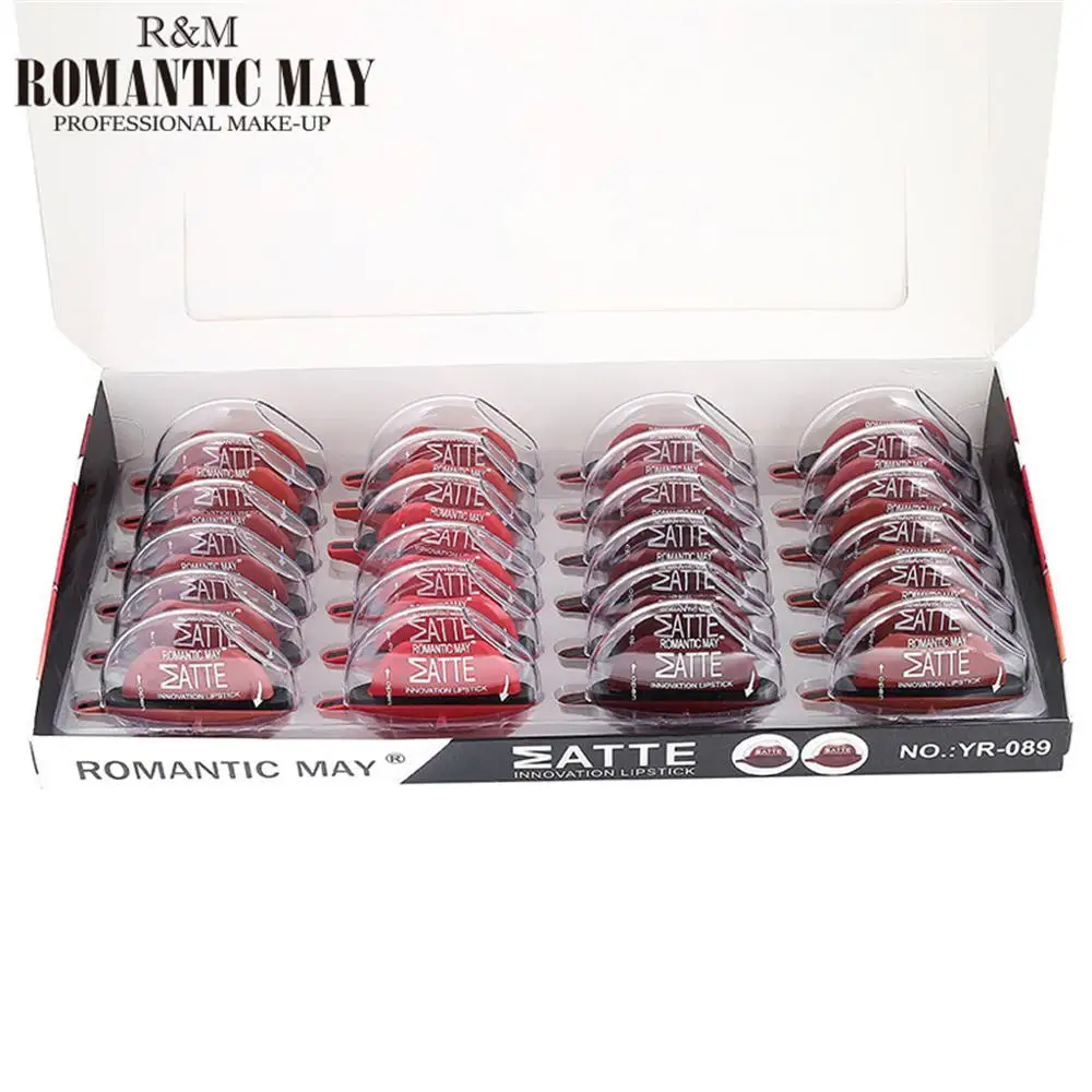 Женская красота макияж 6 цветов ленивая губная помада для губ не витражная