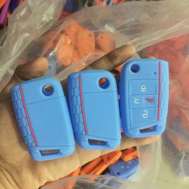 60 шт. аксессуары для автомобильных ключей силиконовый чехол VW Seat Golf 4 кнопочный