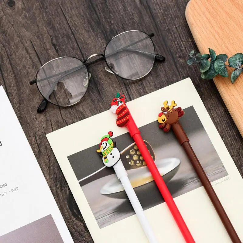 4 шт./лот милые рождественские гелевые ручки для письма с героями мультфильмов 0 38