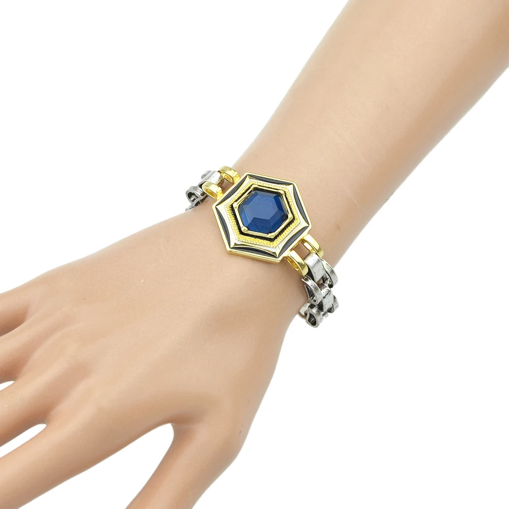 Jufee панк-рок Стиль серебряные украшения Цвет цепочка с золотым-Цвет