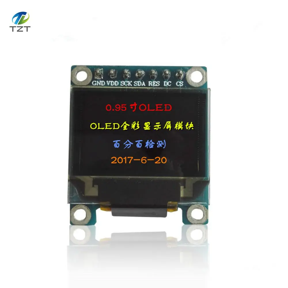 0.95 дюймов полноцветный OLED Дисплей модуль с 96x64 Разрешение, SPI, параллельный Интерфейс, SSD1331 контроллер 7PIN