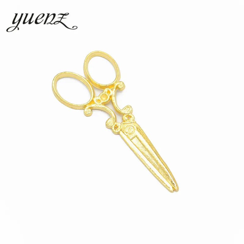 YuenZ 5pcs Metal Charms Antique Silver color Scissors Pendant For Jewelry Findings 60*25mm J199 | Украшения и аксессуары