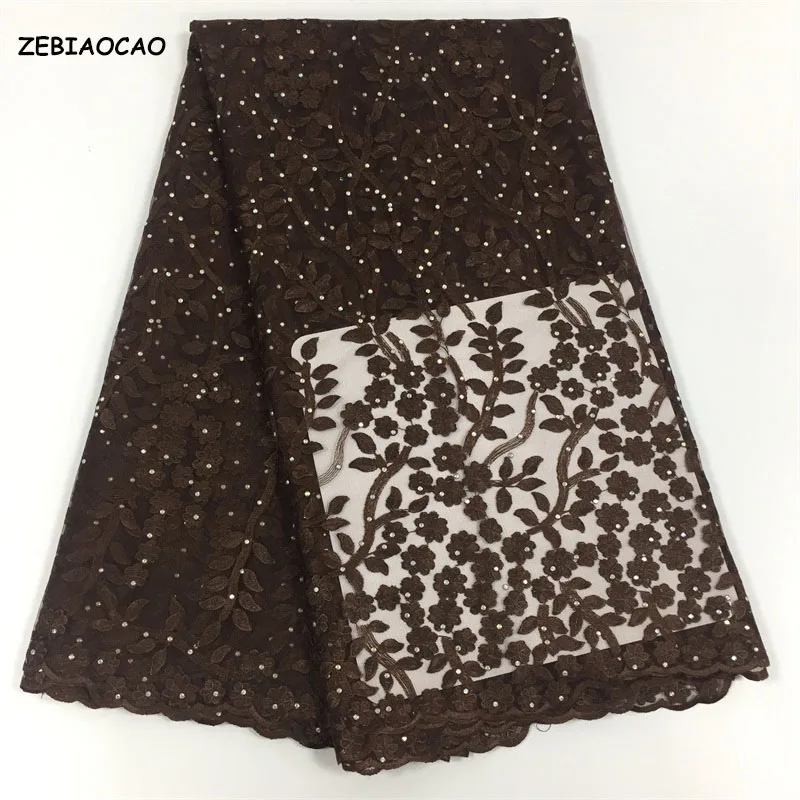 ZEBIAOCAO African lace fabric tulle High quality fashion for wedding dress 5 yards/lot | Дом и сад
