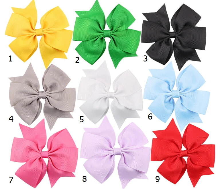 4 дюйма большие девушки ленты заколки с бантами для волос конский хвост держатель