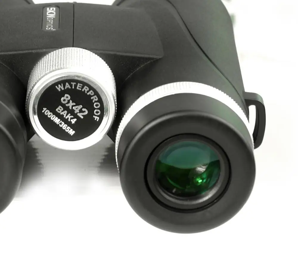 SKWoptics Sniper 8x42 компактный бинокль наблюдение за птицами, охота фазы покрытием Водонепроницаемый Bak4, Fogproof