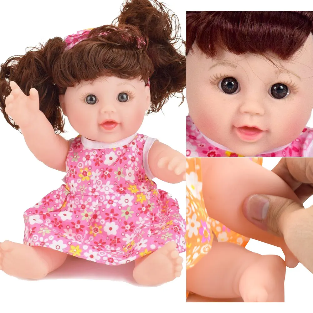 Новинка 2019 Цветочное платье Кукла reborn boneca born куклы для девочек силиконовая