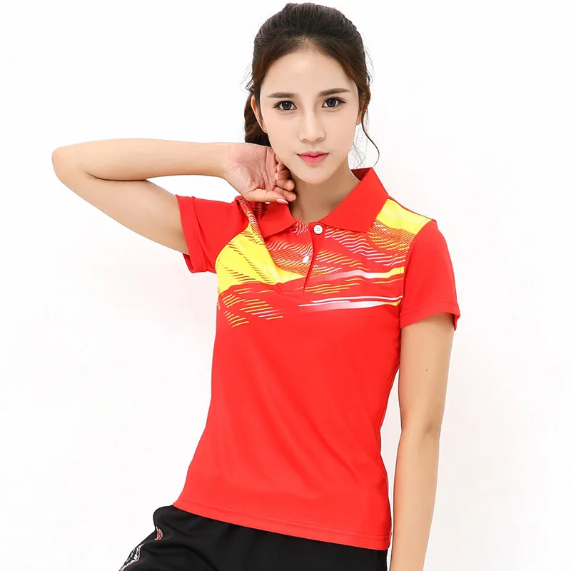 Рубашка для бадминтона с бесплатным принтом мужчин и женщин Спортивная футболка