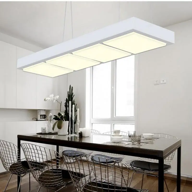 Офисные светодиодные прямоугольные подвесные светильники Lustre Pendente shool class room