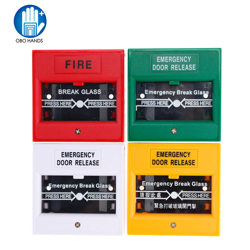 

Emergency break glass door switch urgent exit button release push button firm alarm switch for Lock Security System red/green
