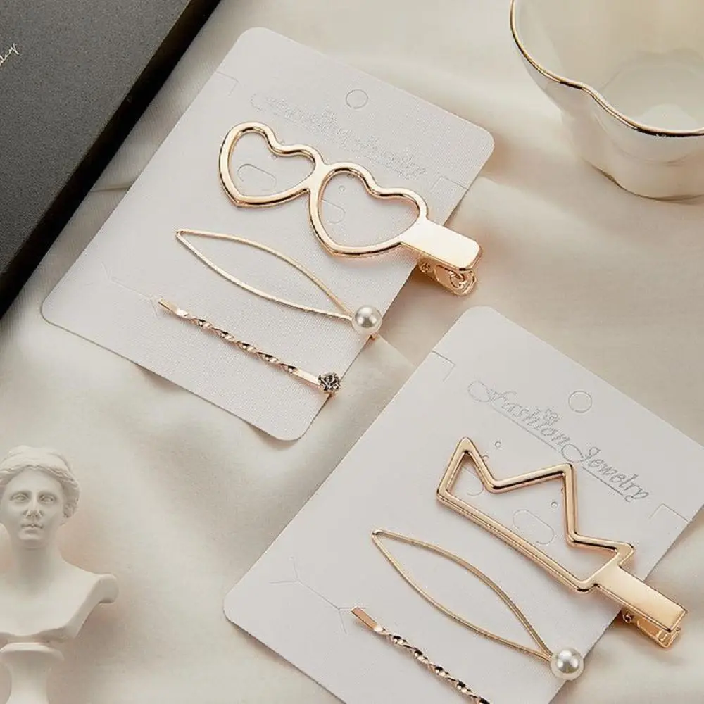 1 комплект винтажная металлическая заколка для волос Женские Геометрические