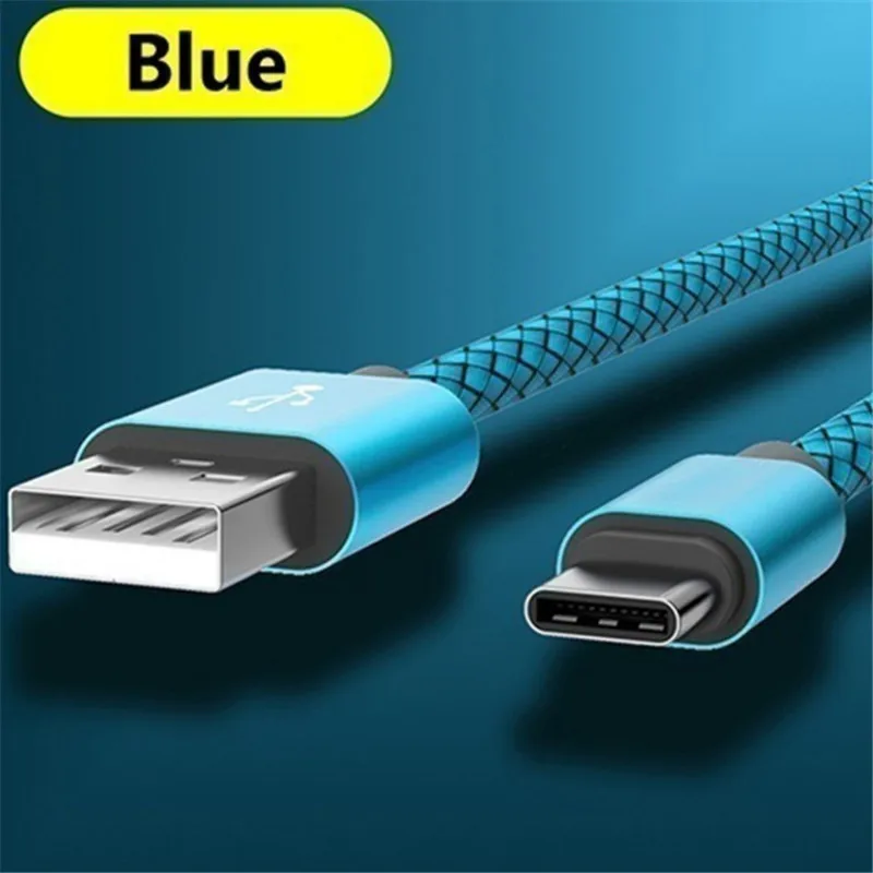Многоцветный 3-метровый кабель быстрой зарядки USB Type C мобильный телефон провод