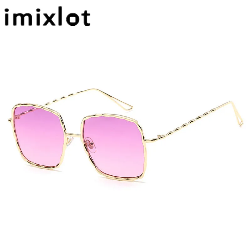 IMIXLOT квадратные Безразмерные Винтажные Солнцезащитные очки женские твист