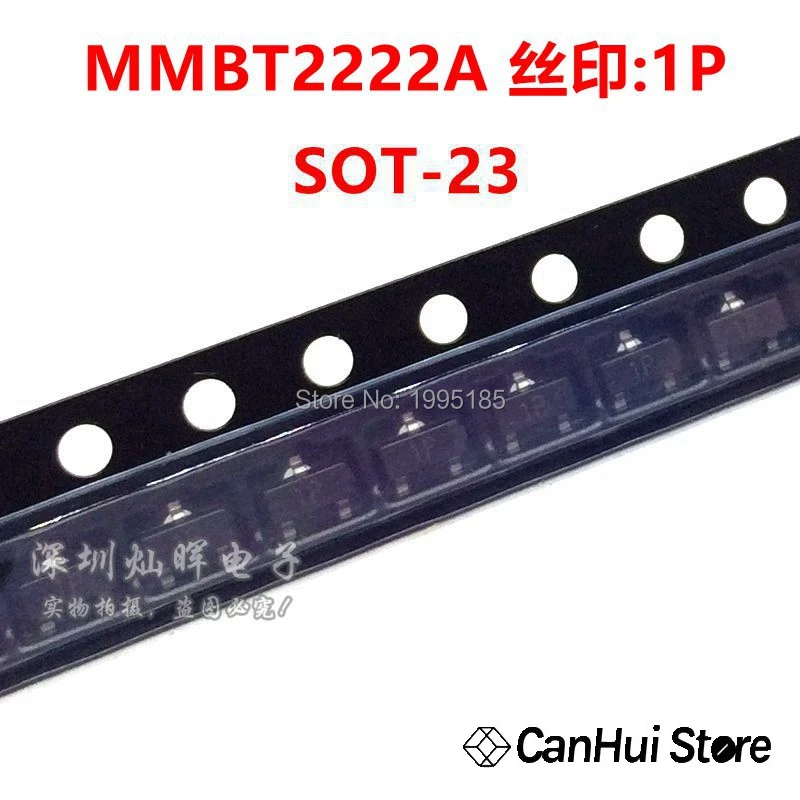 

100pcs/lot MMBT2222A 1P 2N2222 MMBT2222 NPN switching transistor SOT-23