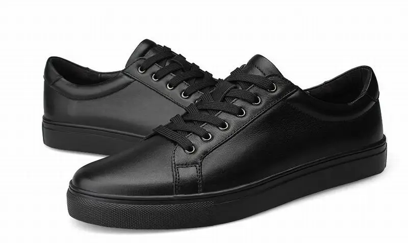 new top fashion 2017 men genuine leather dress shoes mens lace-up flats black white casual big size 38-47 48 49 male | Обувь