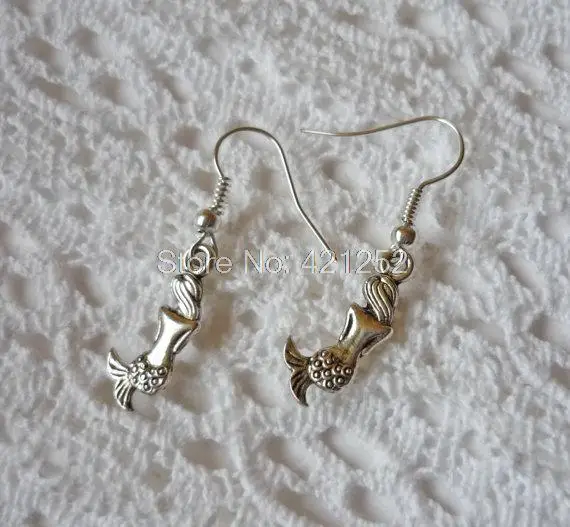 

Серьги «русалка» серебряные, 10 пар