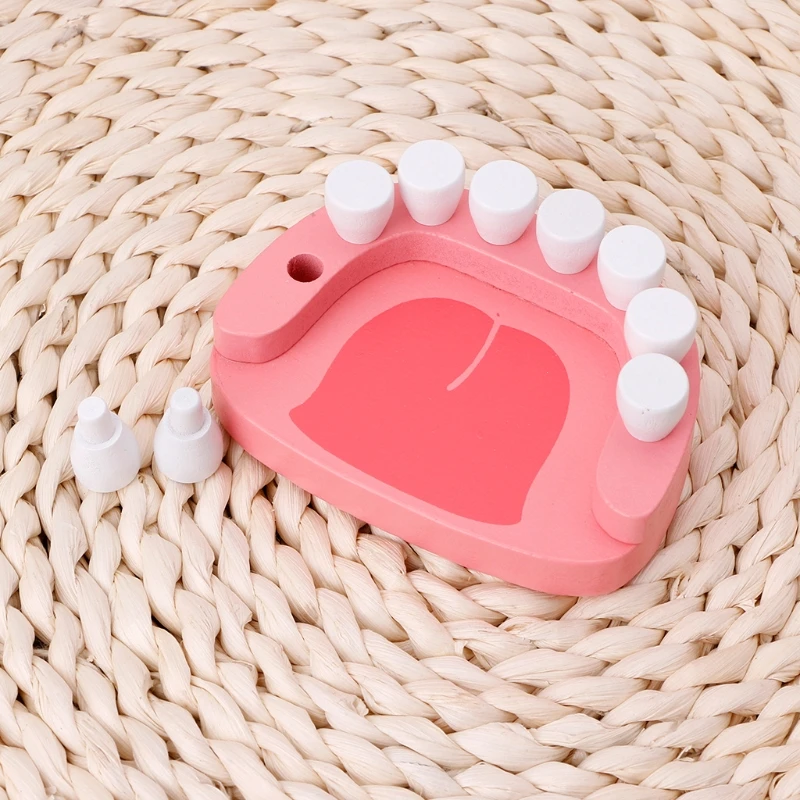 6 шт. детские игрушки доктор набор играть деревянные стоматологические