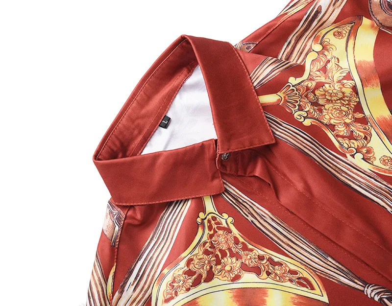 Хит продаж мужские рубашки 3D модный дизайн с принтом в английском стиле длинным